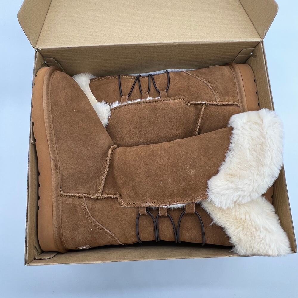 Lamo Water Resistant Suede Tall Winter Brown Boots Size 7M